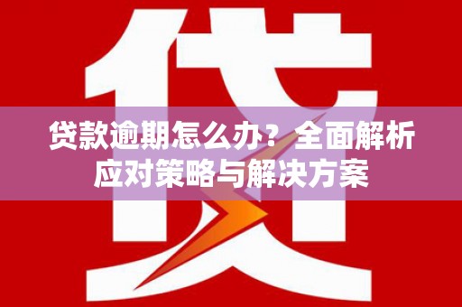 代县贷款逾期怎么办？全面解析应对策略与解决方案