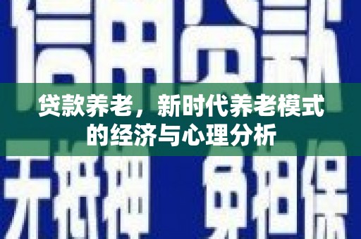 代县贷款养老，新时代养老模式的经济与心理分析