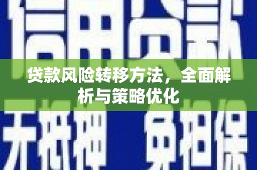代县贷款风险转移方法，全面解析与策略优化