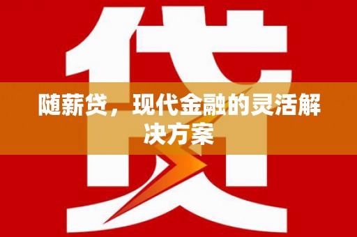 代县随薪贷，现代金融的灵活解决方案