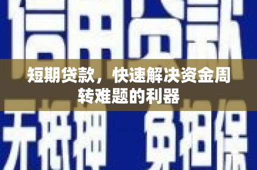 代县短期贷款，快速解决资金周转难题的利器