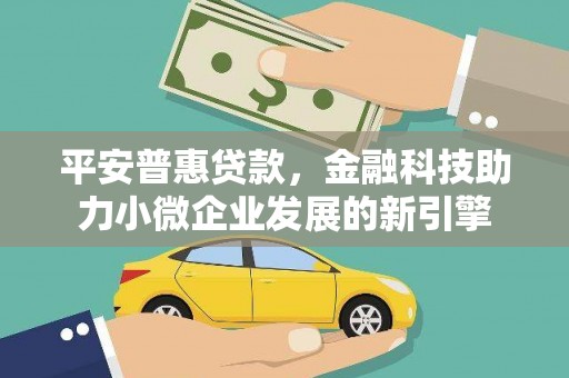 代县平安普惠贷款，金融科技助力小微企业发展的新引擎