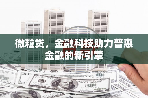 代县微粒贷，金融科技助力普惠金融的新引擎