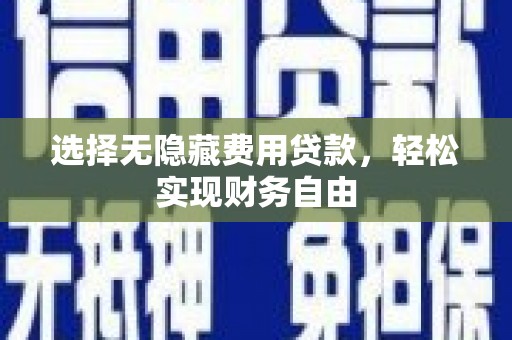 代县选择无隐藏费用贷款，轻松实现财务自由