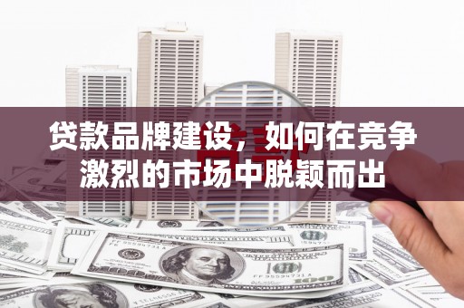 代县贷款品牌建设，如何在竞争激烈的市场中脱颖而出