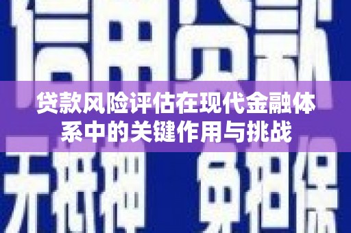 代县贷款风险评估在现代金融体系中的关键作用与挑战