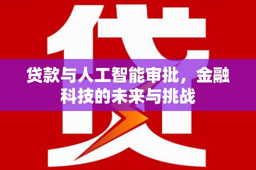 代县贷款与人工智能审批，金融科技的未来与挑战
