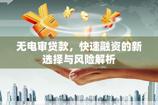 代县无电审贷款，快速融资的新选择与风险解析