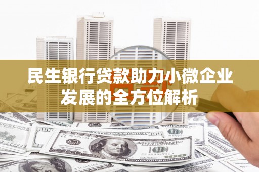 代县民生银行贷款助力小微企业发展的全方位解析