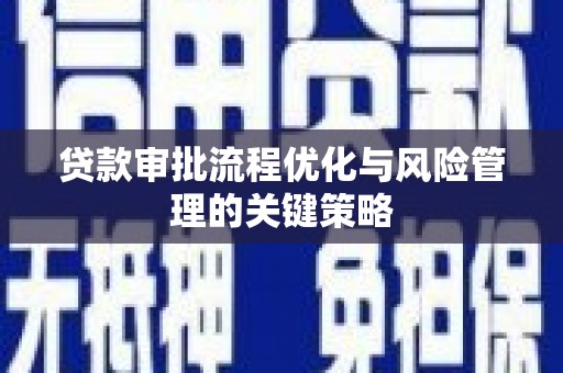 代县贷款审批流程优化与风险管理的关键策略