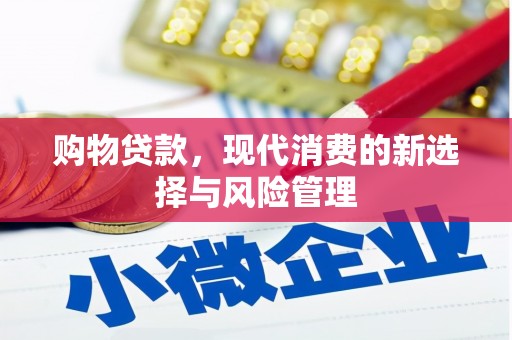 代县购物贷款，现代消费的新选择与风险管理
