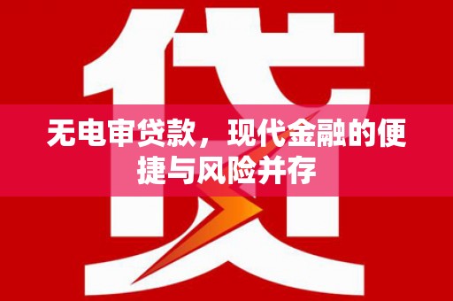 代县无电审贷款，现代金融的便捷与风险并存