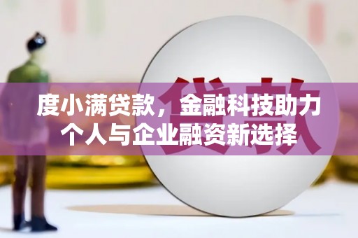 代县度小满贷款，金融科技助力个人与企业融资新选择