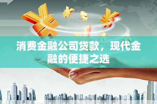 代县消费金融公司贷款，现代金融的便捷之选