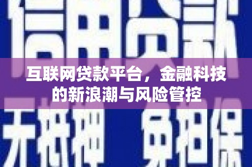 代县互联网贷款平台，金融科技的新浪潮与风险管控