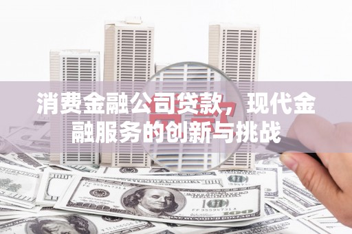 代县消费金融公司贷款，现代金融服务的创新与挑战