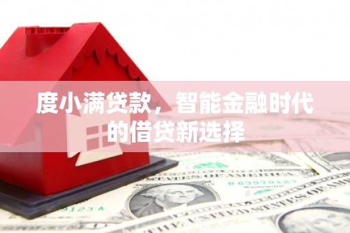 代县度小满贷款，智能金融时代的借贷新选择