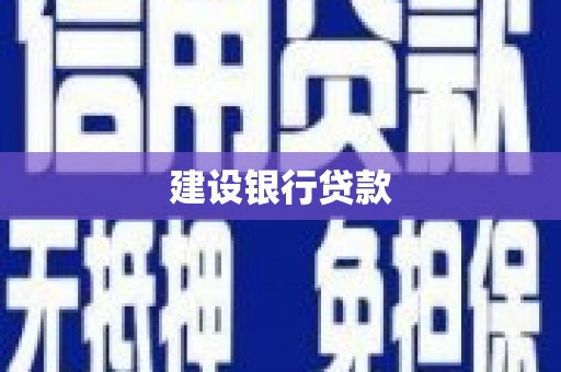 代县建设银行贷款