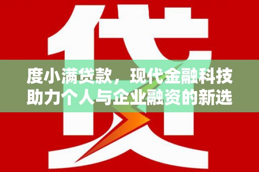 代县度小满贷款，现代金融科技助力个人与企业融资的新选择