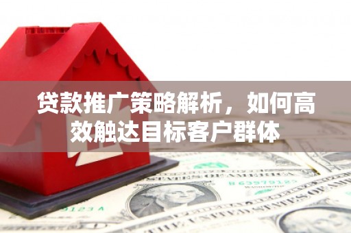 代县贷款推广策略解析，如何高效触达目标客户群体