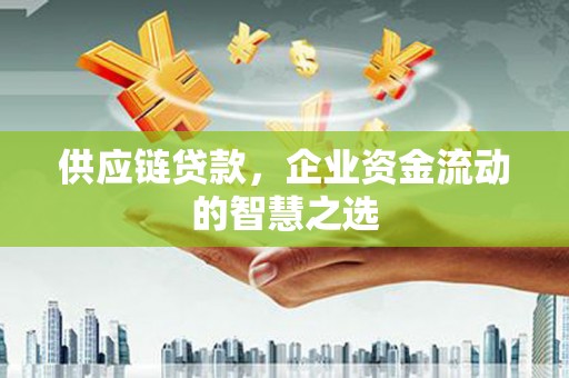 代县供应链贷款，企业资金流动的智慧之选