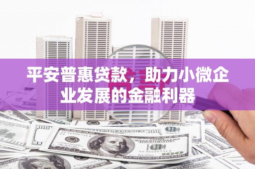 代县平安普惠贷款，助力小微企业发展的金融利器