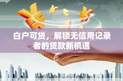 代县白户可贷，解锁无信用记录者的贷款新机遇