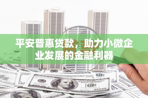 代县平安普惠贷款，助力小微企业发展的金融利器