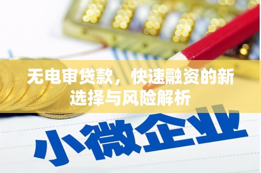 代县无电审贷款，快速融资的新选择与风险解析