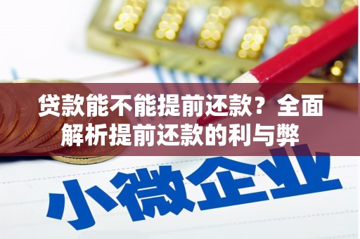 代县贷款能不能提前还款？全面解析提前还款的利与弊