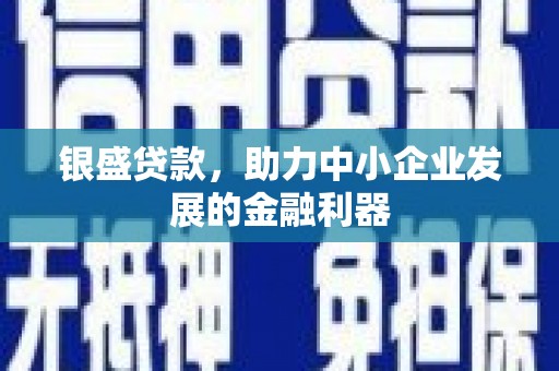 代县银盛贷款，助力中小企业发展的金融利器