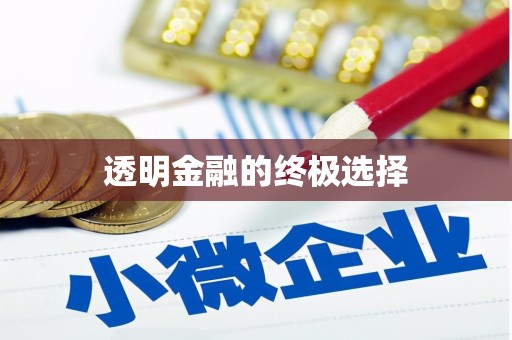 代县透明金融的终极选择
