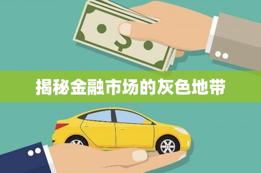 代县揭秘金融市场的灰色地带
