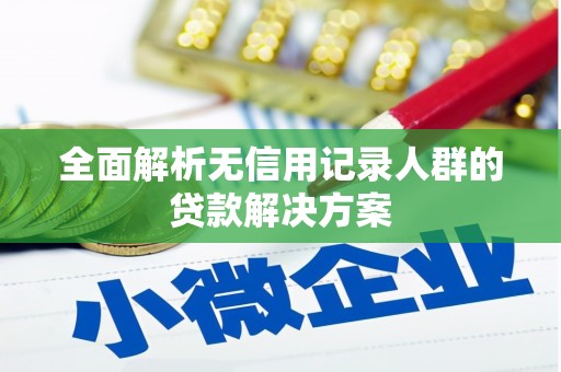 代县全面解析无信用记录人群的贷款解决方案